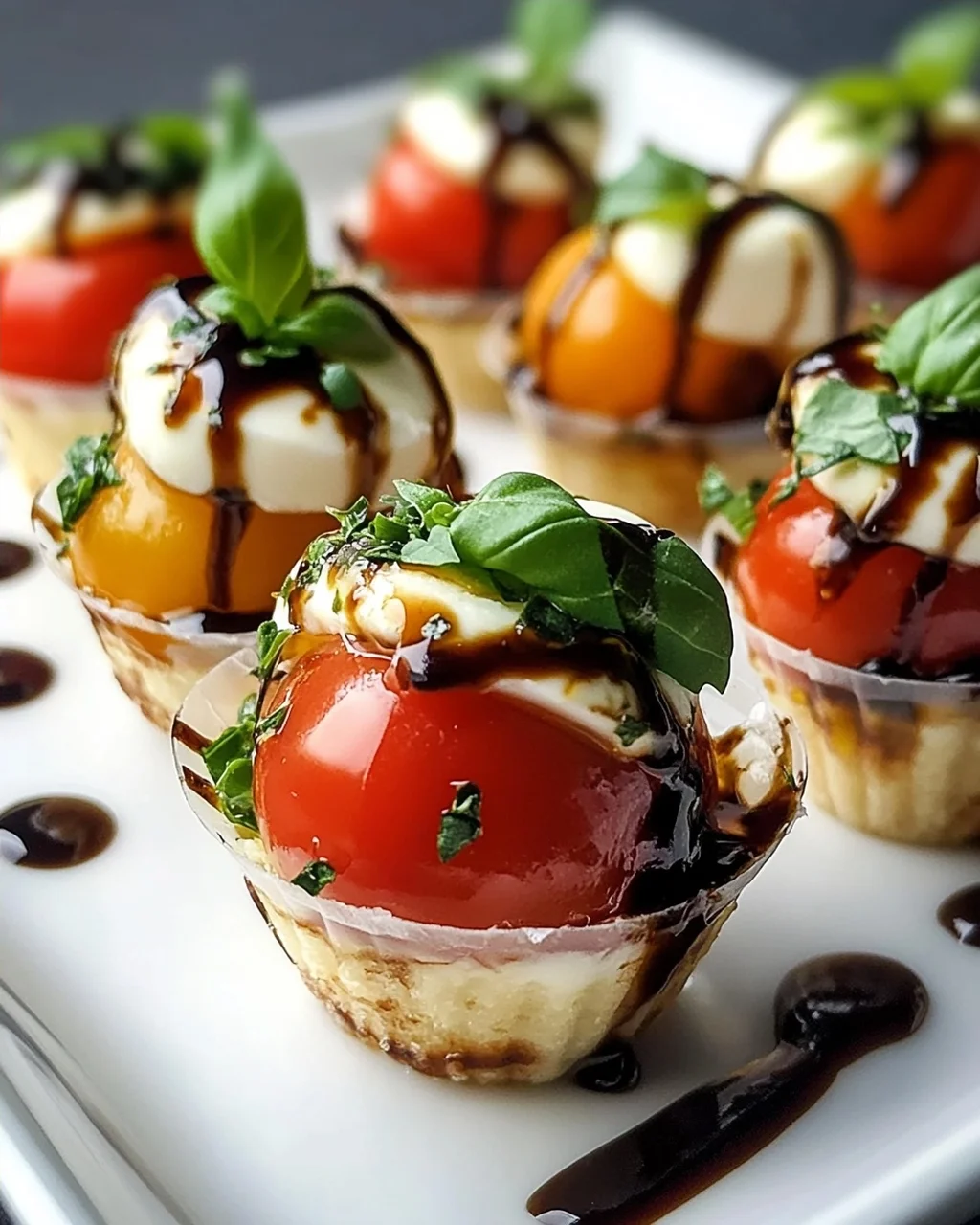 Weihnachts Mini Caprese Salat Cups – Festlicher Genuss!