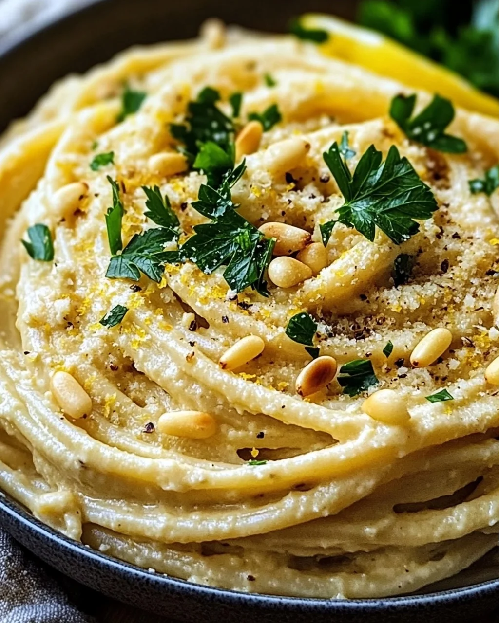Zitronige Hummus-Pasta